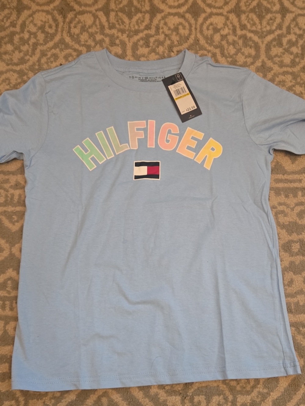 Tommy Hilfiger Pastel Light Blue Logo Tee